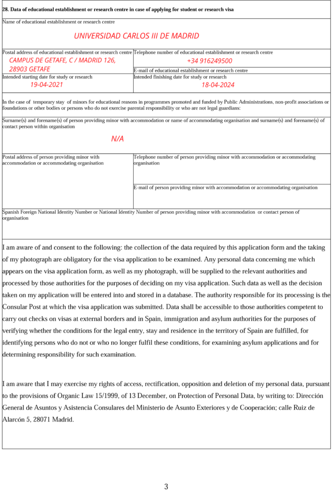 How To Fill In The Application For National Visa Form Spain Go Go Espa a