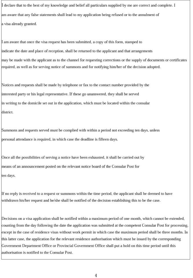 How To Fill In The Application For National Visa Form Spain Go Go Espa a