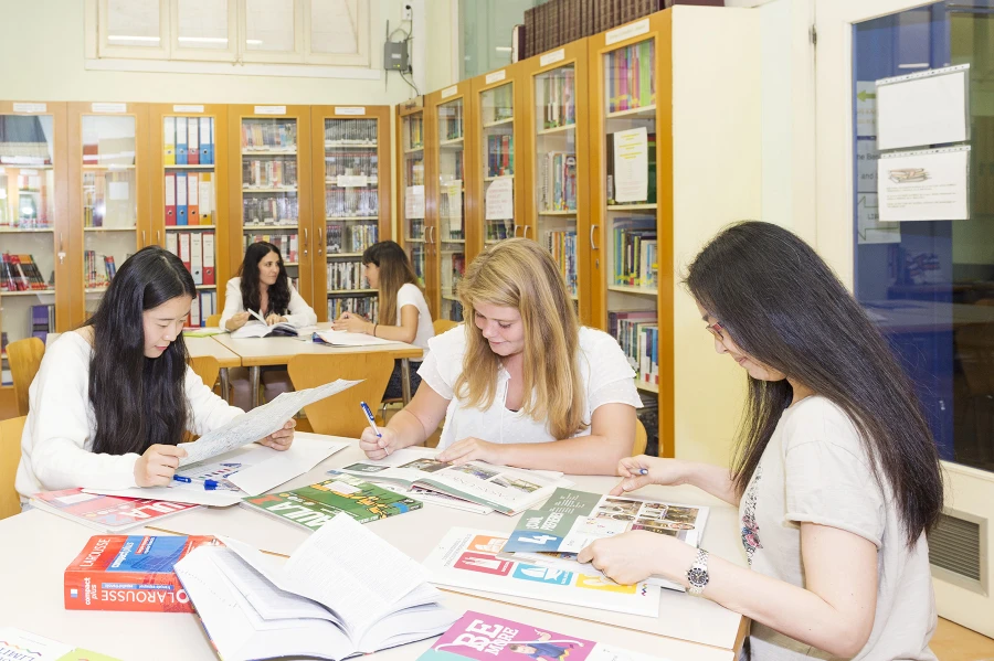 A group of students taking Spanish courses in Spain