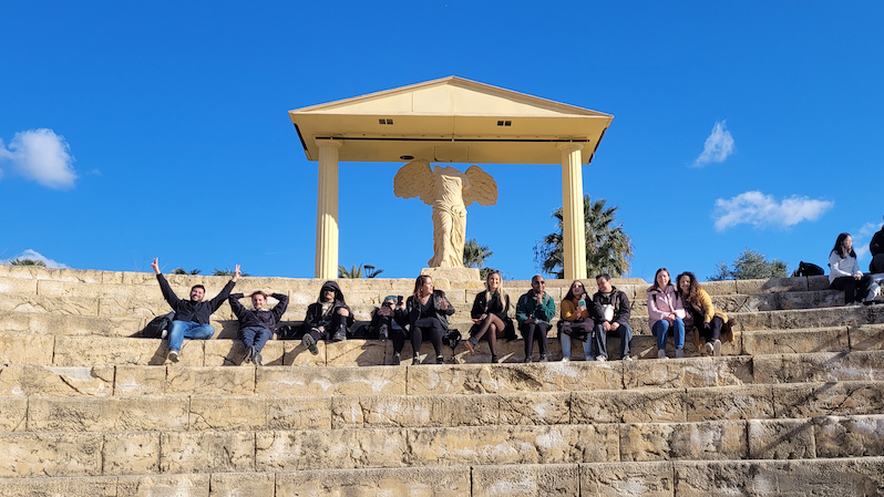 Photo of language students in Spain.
