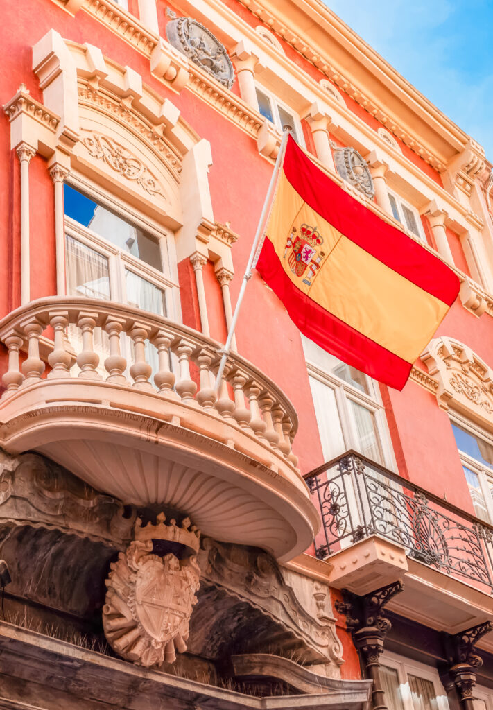 Streets in Historic City in Downtown Cartagena, Spain.