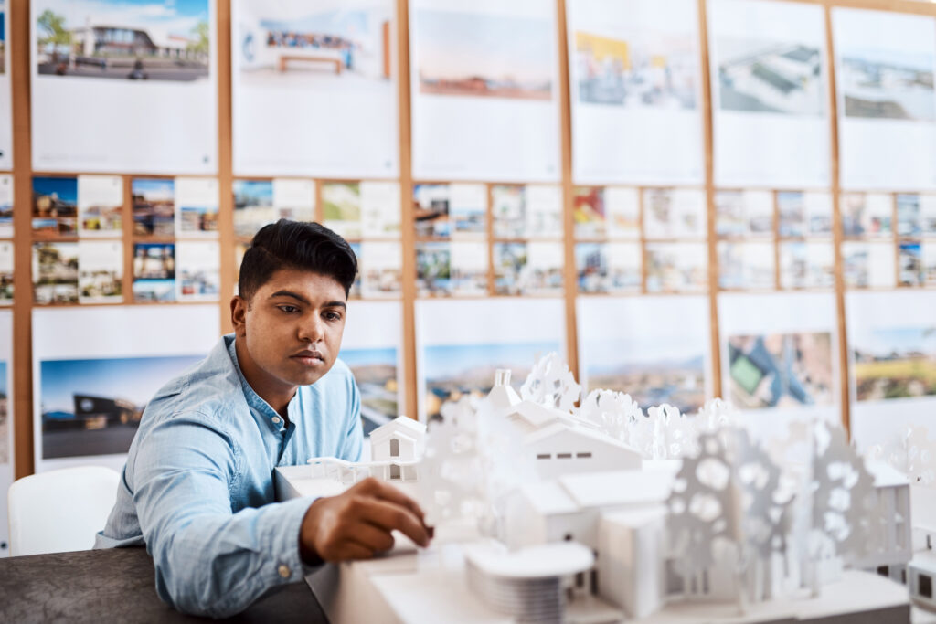 Image of contemporary architecture student.
