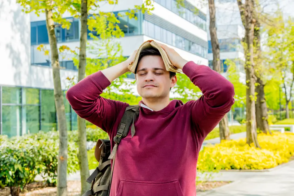 Stressed and upset student. Stressed and upset student.
